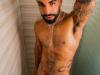 Inked-pierced-hairy-Spanish-bro-Yah-Jil-showers-jerks-huge-8-inch-uncut-dick-14-gay-porn-pics