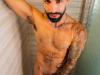 Inked-pierced-hairy-Spanish-bro-Yah-Jil-showers-jerks-huge-8-inch-uncut-dick-15-gay-porn-pics